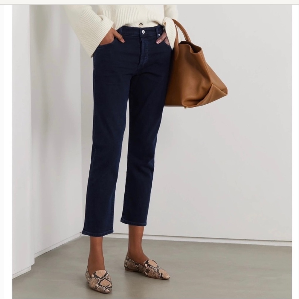 Citizens of Humanity Emerson Slim Cropped Boyfriend Jeans in Ultra Marine sz 30